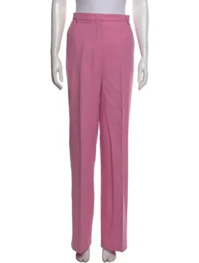 Pre-owned Max Mara Straight Leg Pants In Pink