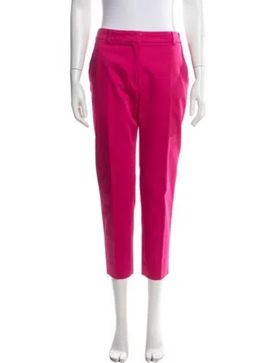 Pre-owned Max Mara Straight Leg Pants In Pink