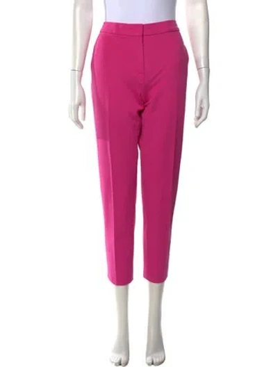 Pre-owned Max Mara Straight Leg Pants In Pink