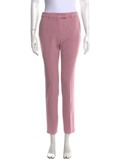 Pre-owned Max Mara Straight Leg Pants In Pink