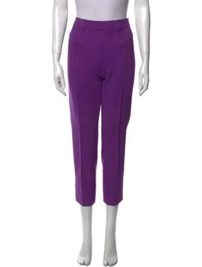 Pre-owned Max Mara Straight Leg Pants In Purple