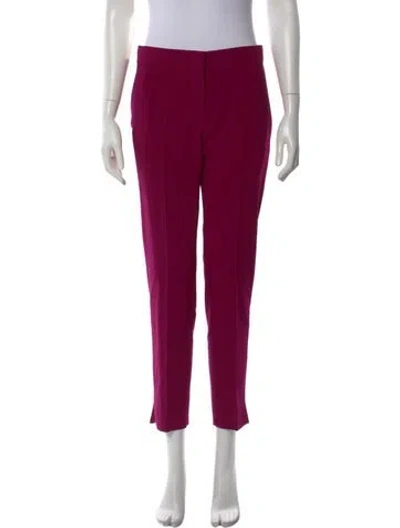 Pre-owned Max Mara Straight Leg Pants In Purple