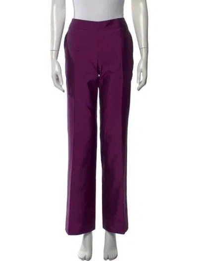 Pre-owned Max Mara Straight Leg Pants In Purple