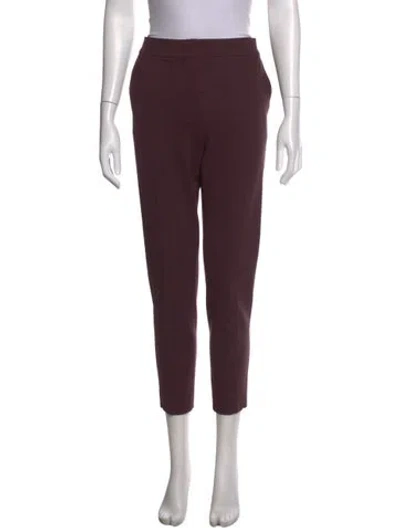 Pre-owned Max Mara Straight Leg Pants In Purple