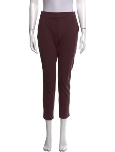 Pre-owned Max Mara Straight Leg Pants In Purple