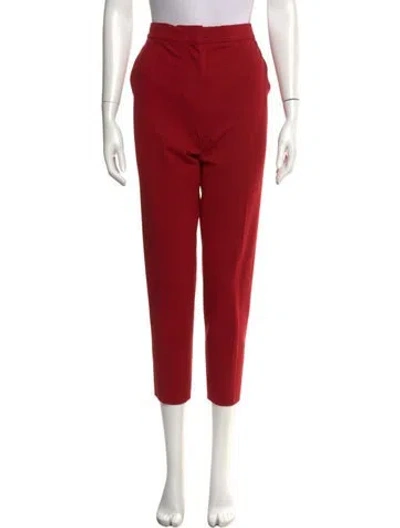Pre-owned Max Mara Straight Leg Pants In Red
