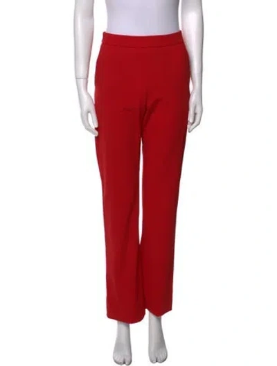 Pre-owned Max Mara Straight Leg Pants In Red