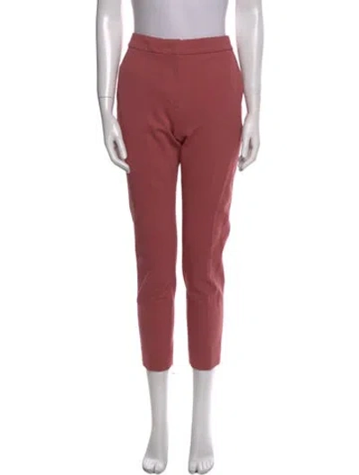 Pre-owned Max Mara Straight Leg Pants In Red