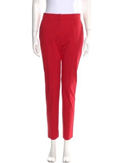 Pre-owned Max Mara Straight Leg Pants In Red