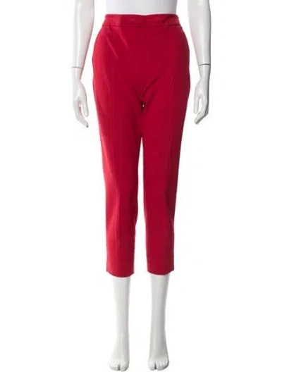 Pre-owned Max Mara Straight Leg Pants In Red