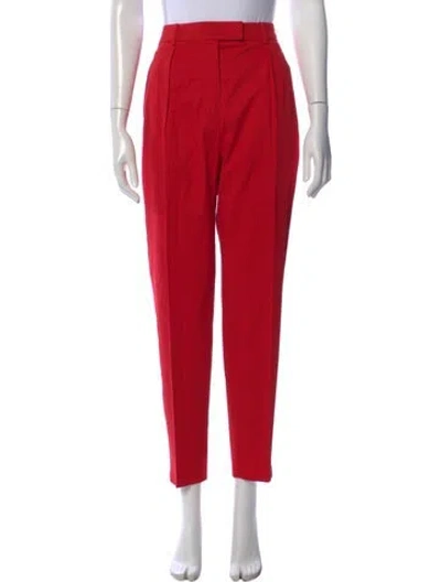 Pre-owned Max Mara Straight Leg Pants In Red