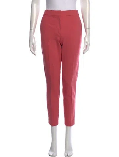 Pre-owned Max Mara Straight Leg Pants In Red