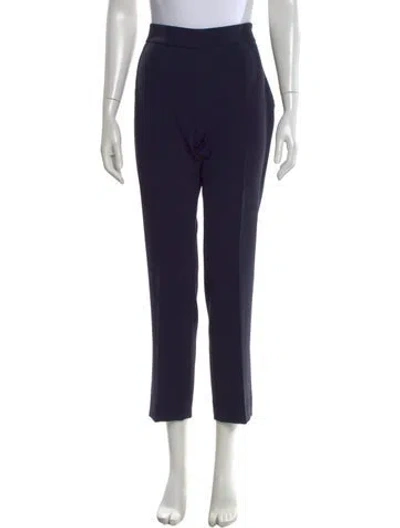 Pre-owned Max Mara Straight Leg Pants W/ Tags In Blue