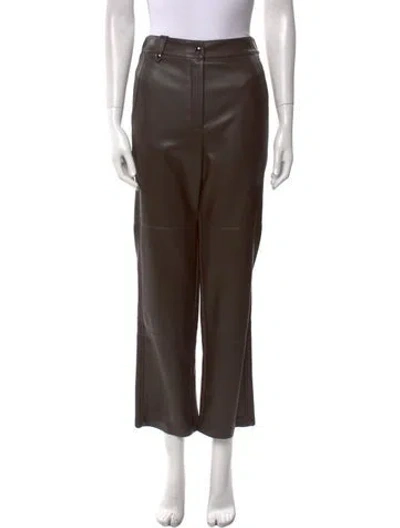 Pre-owned Max Mara Straight Leg Pants W/ Tags In Brown