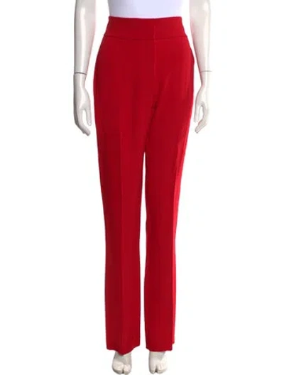 Pre-owned Max Mara Straight Leg Pants W/ Tags In Red