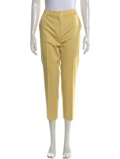 Pre-owned Max Mara Straight Leg Pants W/ Tags In Yellow