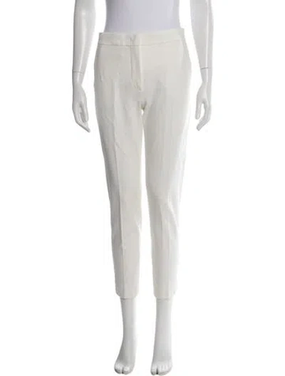 Pre-owned Max Mara Straight Leg Pants In White