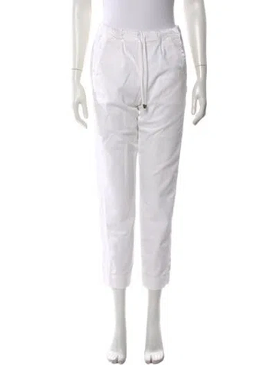 Pre-owned Max Mara Straight Leg Pants In White