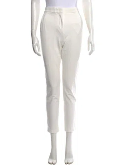 Pre-owned Max Mara Straight Leg Pants In White