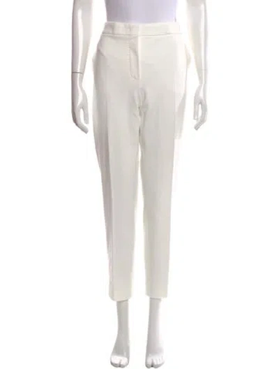 Pre-owned Max Mara Straight Leg Pants In White