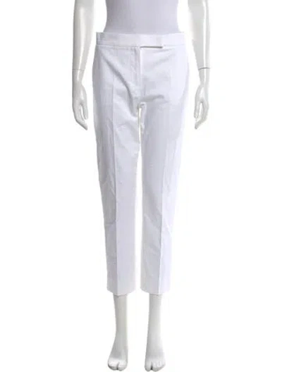 Pre-owned Max Mara Straight Leg Pants In White