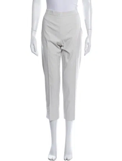 Pre-owned Max Mara Straight Leg Pants In White