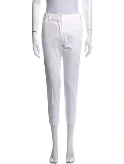 Pre-owned Max Mara Straight Leg Pants In White