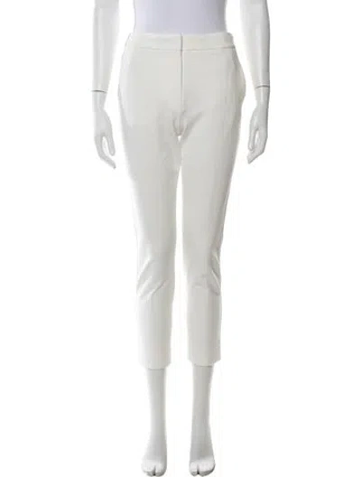 Pre-owned Max Mara Straight Leg Pants In White