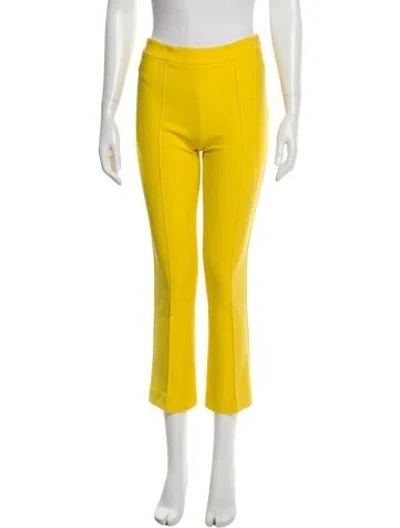 Pre-owned Max Mara Straight Leg Pants In Yellow