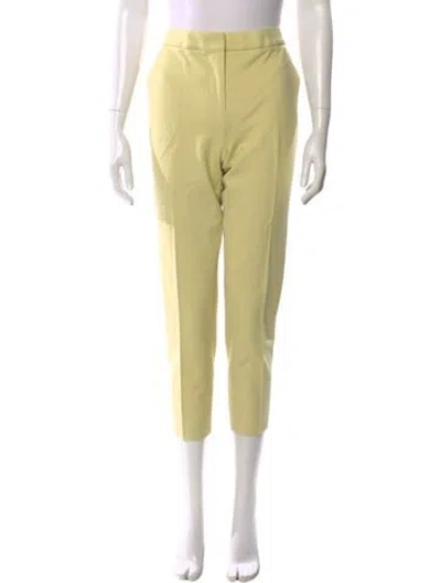 Pre-owned Max Mara Straight Leg Pants In Yellow