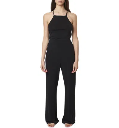 Max Mara Straight Leg Sleeveless Jumpsuit In Black