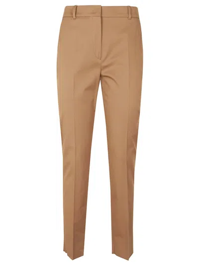 MAX MARA MAX MARA STRAIGHT-LEG TAILORED COTTON PANTS WITH STRUCTURED WAISTBAND