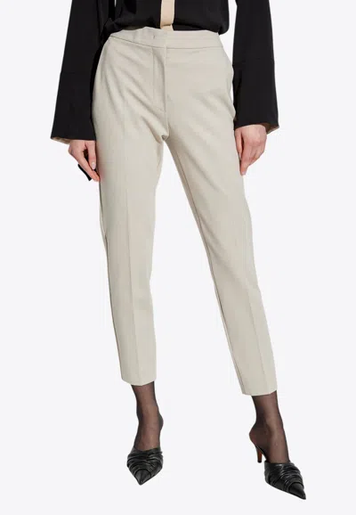 Max Mara Straight-leg Tailored Pants In Gray