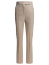 Max Mara Straight-leg Trousers Beige In Gold