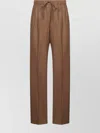 Max Mara Tobacco Stretch Cashmere Gatti Drawstring Trousers In Brown