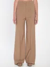 Max Mara Straight-leg Trousers In Light Wool In Nude