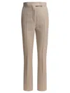 Max Mara Tailored Beige Straight-leg Trousers In Neutral