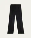 Max Mara Straight-leg Virgin Wool Tailored Trousers In Black