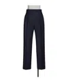 Max Mara Straight-leg Wool Trousers In Blue