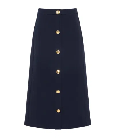 Max Mara Straight Skirt In Blue