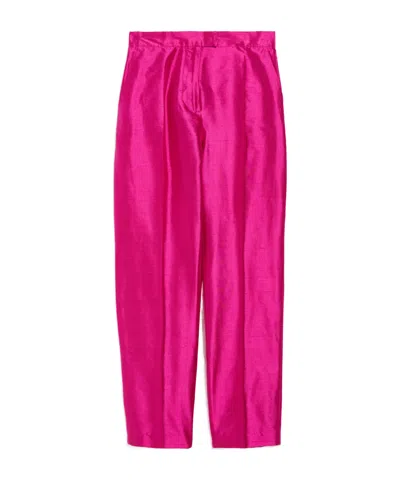 Max Mara Straight Slacks In Pink