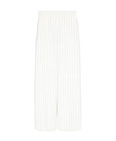 Max Mara Straight Suit Trousers In White