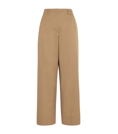 Max Mara Straight Tailored Trousers In Beige