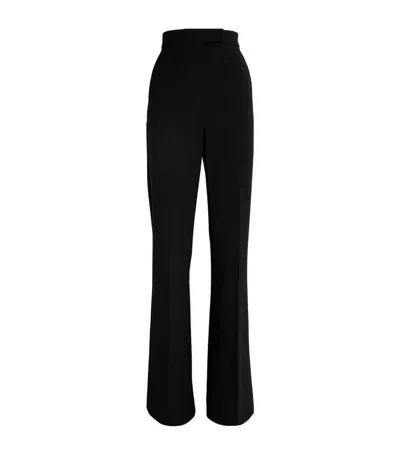 Max Mara Straight Tailored Trousers In Black