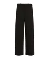 Max Mara Wide-leg Pants With Clean Waistband In Black