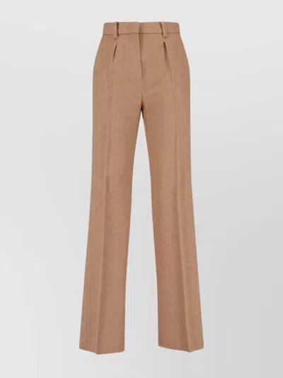 MAX MARA STRAIGHT TROUSERS FEATURING PLEATED FRONT AND BELT LOOPS