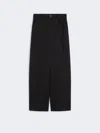 Max Mara Straight Trousers With Knitted Detail In Black