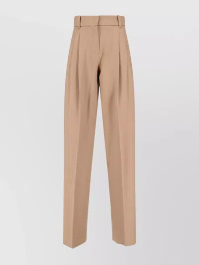 MAX MARA STRAIGHT TROUSERS WITH PLEATED FRONT AND POCKETS