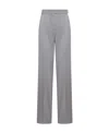 Max Mara Straight Wool Casual Trousers In Gray