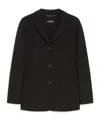 Max Mara Straight Wool Jacket In Black